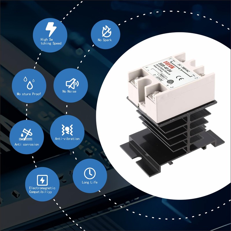 SSR-40DA Solid State Relay Kit DC to AC 3-32V to