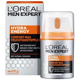 L'Oreal Men Expert Hydra Energy Comfort Max Moisturiser, Anti Dry Skin, 50ml
