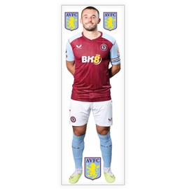 Themed Aston Villa Wall Sticker - McGinn 23/24 Player + AVFC Decals Football Art (120cm Height)