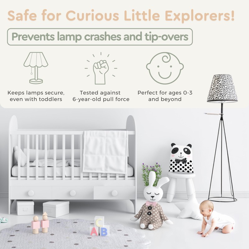 TUMBLENOT Floor Lamp Anchor for Baby proofing (2PCS) First of