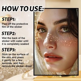 Gold Face Freckle Stickers 12 Sheets - Long-Lasting & Skin-Safe | Temporary Golden Face Stickers for Girl | Concerts Festival & Party Makeup Essentials (holographic multicolor)