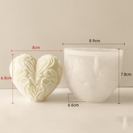 Heart Resin Mold Heart Mold Valentine Mold Love Mold Love Resin Casting Mold Resin Making Molds Silicone Mold for Candle Home Decorate Mold 3D Animal Mold Candle Making Mold