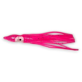 FISHIN ADDICT Muppet Squid Skirts Fishing Lure | Sea fishing Soft Plastic | 10 pack (Hot Neon Pink)