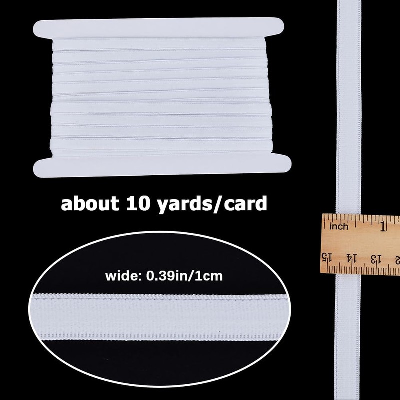 GORGECRAFT 10 Yards 10mm Wide Non-Slip Elastic Ribbon Silicone Elastic
