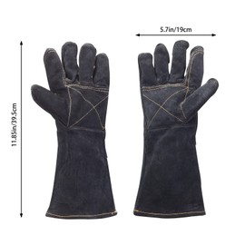 Sporting Style Animal Handling Gloves Bite Proof Reinforced Leather for Dog Training,Cat Scratch,Multipurpose Pet Glove, Grooming,Falcon,Grabbing,Reptile,Snake