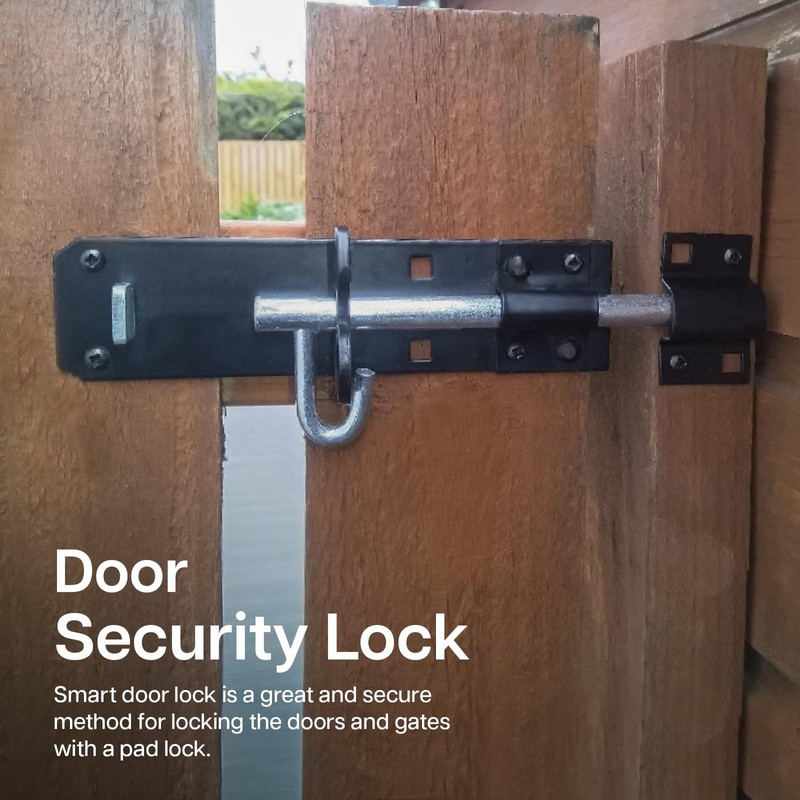 Galvanised Brenton Bolt Sliding Door Lockable Padbolt – 4" (100mm)