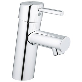 Grohe 3427100A Concetto S-Size Single-Handle Single-Hole Bathroom Faucet Without Pop-Up - 1.2 GPM, Starlight Chrome