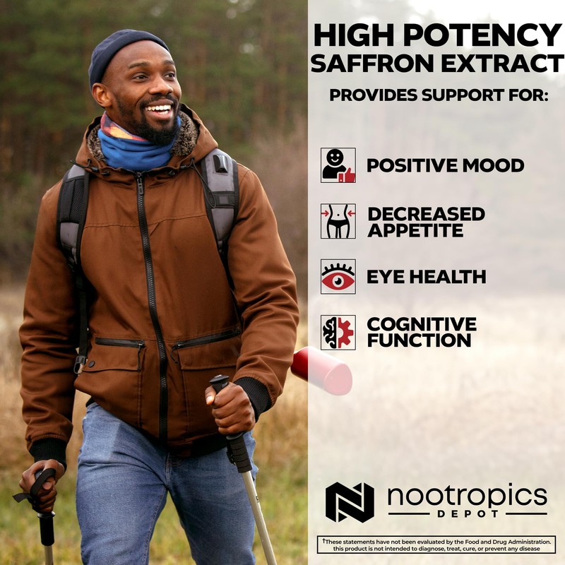 Nootropics Depot High Potency Saffron Extract Capsules | 30mg |