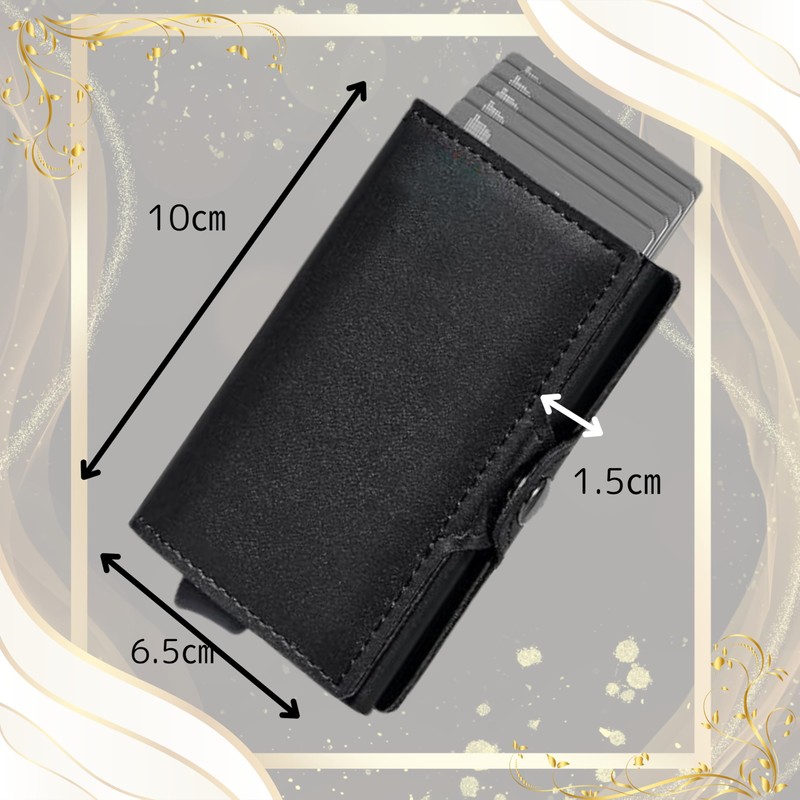 Grand Rover Men's Compact Mini Wallet, PU Leather, Prevents Bills
