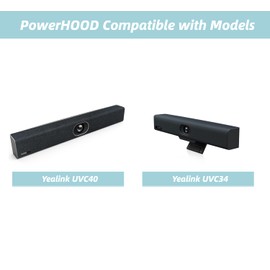 PowerHOOD 48V AC/DC Adapter Compatible with Yealink UVC40 UVC34 Video Conference Room Camera Teams Zoom Certified 1206607 1206611 All-in-One Video and Audio Conferencing Video Bar Power Supply Charger