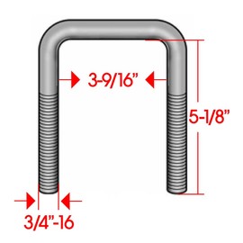 Pro Trucking Products 361-204 U-Bolt - Replaces Peterbilt 03-00581