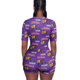 MissShorthair Short Sleeve Onesies for Women, Onesie Pajamas for Women Shorts (Backwoods Purple, L)…