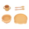 Baby Feeding Set Cute Bear Shape Soft Safe Silicone Toddler
