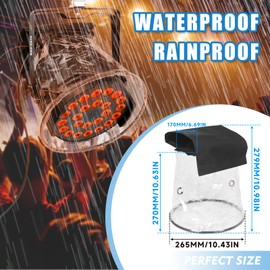 MAD OWL LED Par Light Rain Cover, Waterproof Outdoor Par Light Protection, Weather Shield for Stage Lighting, Hanging Mini LED Light Rainproof and Dustproof Accessories 8Pack transparent