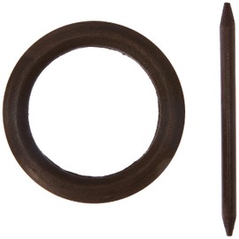 GARDINIA Decorative Ring Round, for Draping Curtains and Curtain Fabrics, Exterior: Diameter 12 cm, Wood, Few