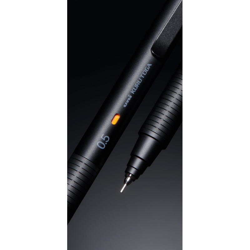 KURUTOGA Mitsubishi Pencil Mechanical Pencil Metal 0.5mm Nocturne Black M5KH1P.24