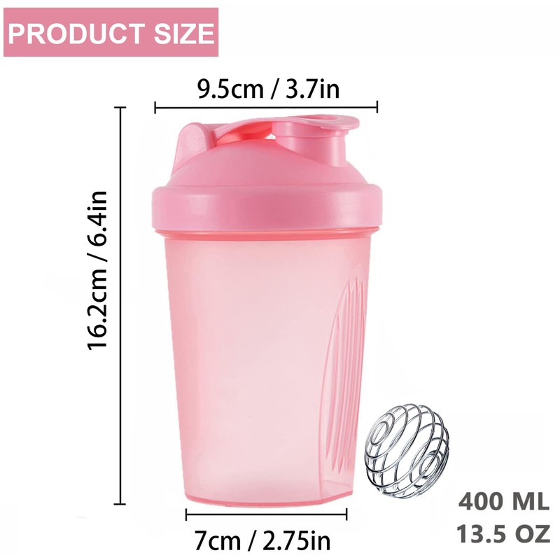 KANGSIT Protein Shaker Bottle with Stainless Steel Mixing Ball, BPA-