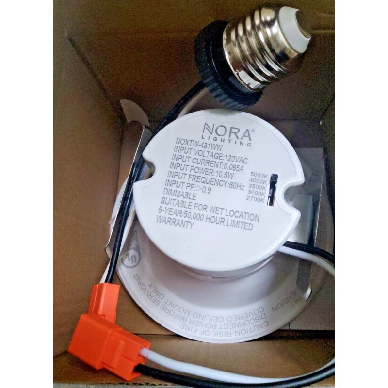 Nora Lighting NOXTW-431 Onyx 4" Adjustable Color Temperature LED -