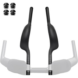 JOXVIZX Carbon Bicycle TT Arm Rest Handlebar Aero Bars Handlebar Extension Triathlon Trial Bike Cycling Parts for MTB Mountain Bike and Road Bike- Black Matt - Colour: No Hole
