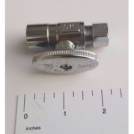 10) 1/4 TURN STRAIGHT STOP VALVE COMPRESSION 3/8" OD X 1/2" SWEAT ( NSF HQ