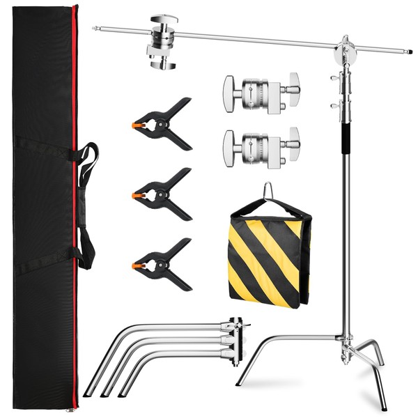 VKPROEY C Stand with Boom Arm Professional Heavy Duty Light