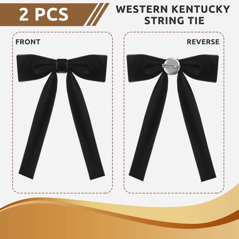 Geyoga 2 Pack Western Bow Ties for Men Colonel Tie