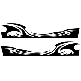 Flame Graphics Car Body Side Stickers Flame Stripe Decals for Car Universal Vinyl Waterproof Decal Decoration Accessories for Truck SUV Vehicles