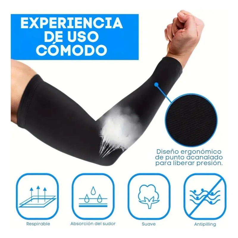Mangas Protectoras Uv Licra Protector Rayos Sol Deportes F
