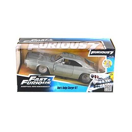 jada FAST & FURI0US 7 Silver Grey Dom's Dodge Charger R-T car 1.24 scale diecast model