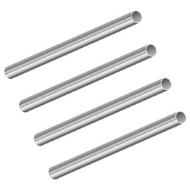 LAVMHAB 304 Stainless Steel Tube 13mm OD x 12mm ID 0.5mm Wall Thickness 200mm Length, Straight Stainless Steel Round Pipes Tubing (4pcs)