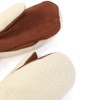 Harssidanzar Women's Sherpa Mitten Genuine Suede Outdoor Mitt Winter For