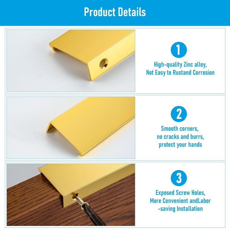 HOME MASTER HARDWARE 10 Pack Edge Finger Pulls for Cabinets