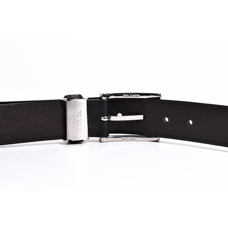 Prairie Ginza NB12612 Men's Deerskin Business Belt, Black