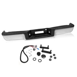 JSBOYAT Chrome Rear Bumper Assembly Compatible with 2006 2007 2008 Ford F150 / 06-08 Lincoln Mark LT w/o Sensor Holes and w/o Tow Hitch