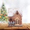 TOYANDONA LED Christmas House with Lighting Christmas Wooden Pendant Wooden