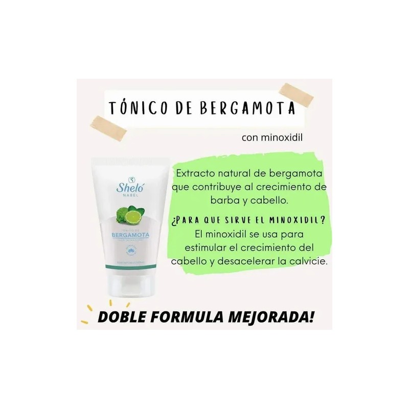 2 Pack Tónico De Bergamota Para Cabello Shelo Nabel 60ml