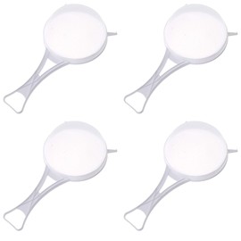 Chef Aid Plastic Tea Strainer with Durable Nylon Mesh Kitchen Utensil 15cm (Pack of 4)