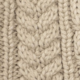 Aran Traditions Cable Knit Wrap Button Scarf (Oatmeal)