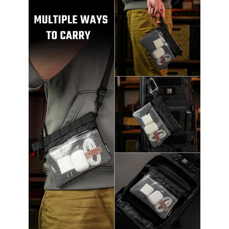 TACTICAL_GEEK Storage A16 EDC Small Bag, Waterproof Nylon Organisation, Multifunctional
