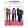 LOHRYVIO Acrylic Makeup Brush Holder with Lid - Clear Cosmetic