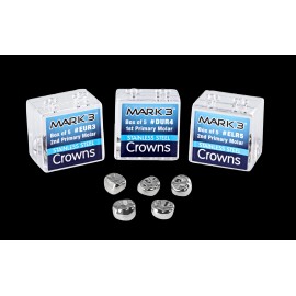 Mark3 Stainless Steel Crowns, 2nd Primary Molar, Lower Left, 5 Crowns/Box, Mark3 - E-LL-7