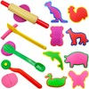 FRIMOONY Dough Tools Set for Kids, Various Plastic Molds, Assorted