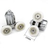 Shower Door Fixing Pulleys in Chrome - Top & Bottom