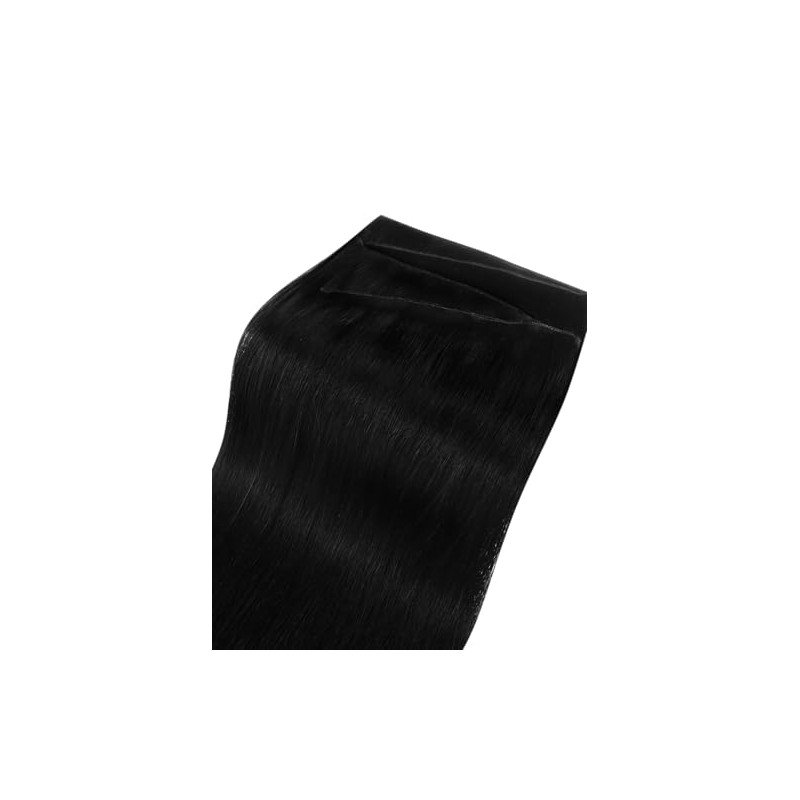 Fshine Genie Extensiones Pelo Natural Cortina Extra Largo 60cm Negro