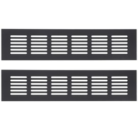 VILLCASE Home Floor Vent Covers, Decorative Vent Ceiling Tiles Mesh Air Vent for Cabinet Accessories Ventilation Cover, Black 2 Pcs