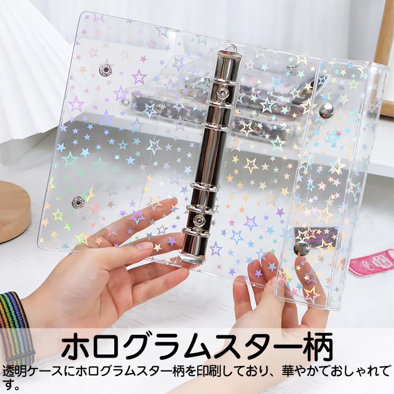KDSSYFT Sealing Notebook, Plastan, A7, Transparent, Mini Binder, Clear Binder,