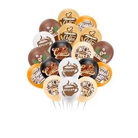 30 Pieces Coffee Balloons, 6 Different Types of Coffee Themed Balloons for Coffee Party Supplies Coffee Party Favours Coffee Birthday Party Decorations