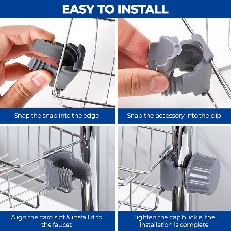 CUTLERIA 2 Pcs No-Drill Shower Caddy, Rustproof Stainless Steel Hanging