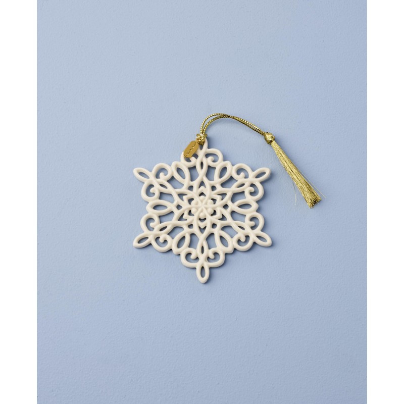 Lenox Ornament, 2025 Snow Fantasies Snowflake Ornament, Made from Porcelain
