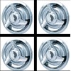 4PCS CHROME CHEVY GM Rally 3 Tri-Bar Spinner Wheel Center